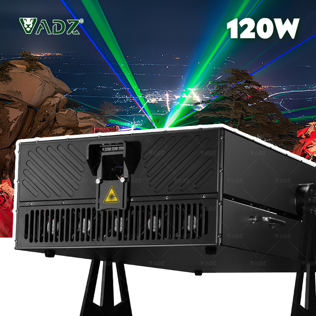 Outdoor Waterproof IP65 120W Full Color RGB Animation Laser Show Equipment Projector Laser Beam Light for Laser Show Scenic Area
