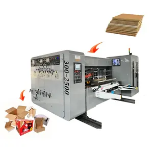 Máquina troqueladora rotativa de cartón corrugado para embalaje de cajas de pizza con impresión flexográfica