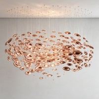 Lustre suspendu de luxe moderne et créatif en verre pour salon, escalier duplex, salle à manger, couloir, en forme d'œuf simple