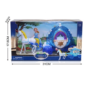 Juguete de carro de caballos de Príncipe y princesa de Venta caliente con luz y música juguetes de carro de plástico para niñas - Product Image 5