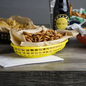 Servicio de comida Restaurante Cestas para servir comida rápida Plástico ovalado con revestimiento de PP Cestas de comida rápida de grado alimenticio - Product Image 3