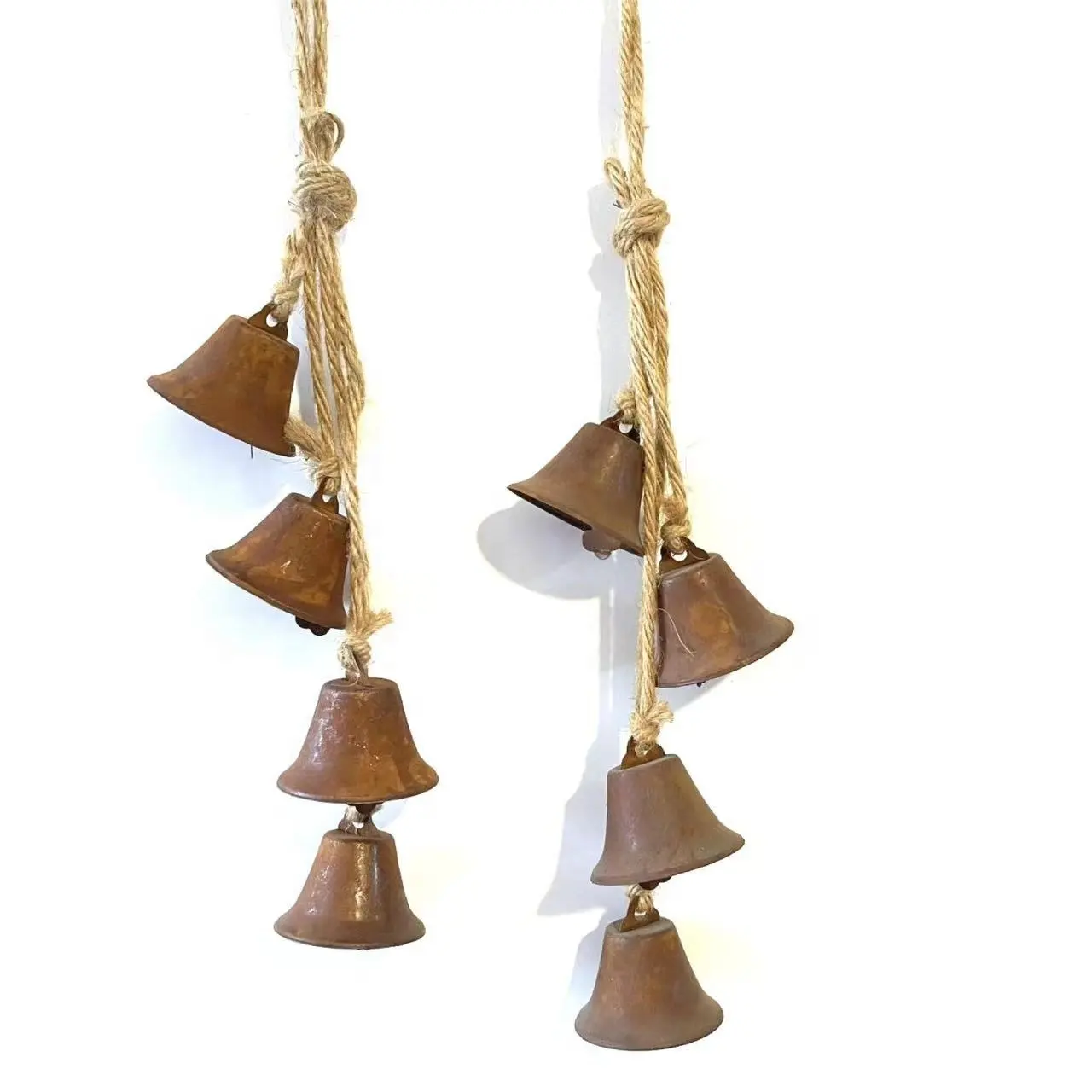 Декоративные приветственные колокольчики Висячие двери декор винтажные сани колокольчики с джутовой подвесной веревкой
