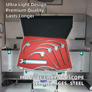Set de Laringoscopio para Bebés y Adultos, Manual, de Acero Inoxidable, Hojas Reutilizables, Duradero, Ligero, Instrumento Quirúrgico de Alta Calidad, CE - Product Image 2