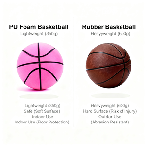 Balón de Baloncesto Silencioso para Niños y Jóvenes, para Deportes en Interiores, Entrenamiento, Rebote Suave, Práctica de Dribleo, Impresión de Logotipo Personalizado, Venta al por Mayor B2B - Product Image 4