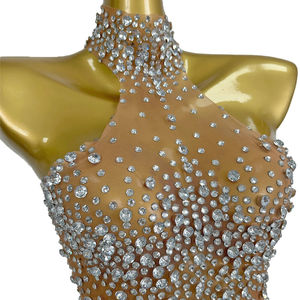 ชุดเดรสเข้ารูปสุดเซ็กซี่สำหรับงานเลี้ยงวันเกิดประดับเพชรชุดเดรสยาวถึงพื้นสำหรับผู้หญิงเดรสยาวสำหรับไปงานเฉลิมฉลองในคลับงานพรอมชุดราตรี - Product Image 6