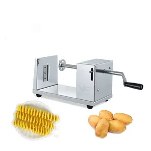 Kommerzielle gedrehte Kartoffel halter aus rostfreiem Stahl Tornado Spiral Potato Cutter Slicer Machine