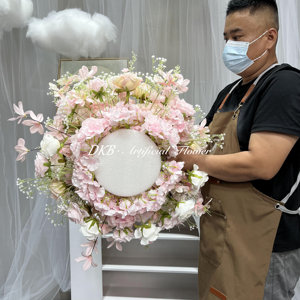 Dkb Nhà Máy Tùy Chỉnh Nhân Tạo Hoa Cưới Trang Trí Hoa Hồng Hồng Babys Hơi Thở Hoa Lụa Quả Bóng Cho Đám Cưới Trang Trí - Product Image 5