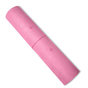 Tapete de Yoga de TPE con Aspecto de Gamuza, 68 mm de Grosor, Plegable, Antideslizante, con Líneas Guía para Asanas, Rectangular, Uso Universal, Color Rosa - Product Image 5