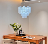 Lustre en cristal de verre de Murano de style français, type branche, LED, fabriqué à la main, vente directe d'usine, éclairage transfrontalier