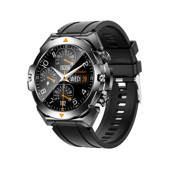 Hot Sale Smart Watch 1.46'' Round Screen BT Call Business Style OEM ODM Smartwatch for Men with Two Straps New Arrival