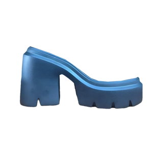 Semelles de chaussures pour femmes Kezhi personnalisables, bleues, à talons hauts, légères, antidérapantes, résistantes à l'usure, en PU, semelles décontractées pour femmes - Product Image 3