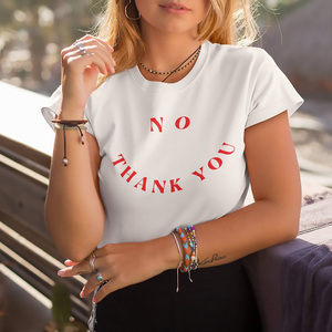 Camiseta de calidad para mujer, talla personalizada, manga corta, tejido transpirable, venta al por mayor, estampado de letras divertidas, estilo informal sencillo estético - Product Image 3