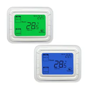 LCD yeşil ekran merkezi klima dijital fan coil termostat 20% pahalı daha Honeywell