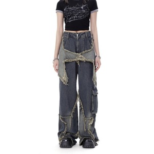 Nouveau design respirant Y2K High Street Vintage Baggy Denim Jeans Femme Heavyweight Five Pointed Hot Sale - Product Image 3