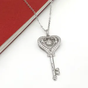 Beautiful Lock of Love Necklace with 0.5ct Mosaic Lively Mosaic Stone for your Special Occasions