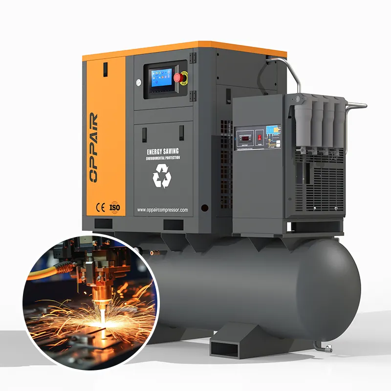 PM VSD High Pressure Stationary Compressor 4-In-1 16Bar Screw Air Compressor For Laser Cutting