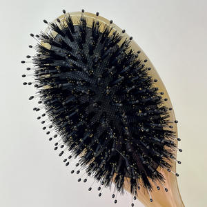 Liwu Custom di grandi dimensioni 21cm Anti-statico cuscino d'aria ovale salone pettini per capelli mano in acetato manico in setola pettini - Product Image 2