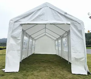 Hot Selling Lage Prijs Hoge Kwaliteit 4X8M Zware Stijl Witte Pe Carport Tenten Met Volledige Set Van Zijwanden