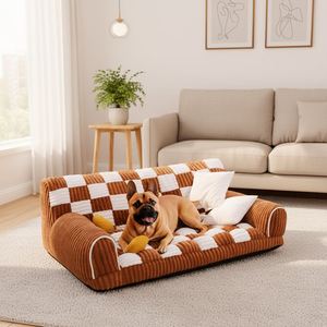Classic Modern Fashion Plaid Orthopedic <b>Sofa</b> Cushion All Seasons Universal Soft <b>Support</b> Polyester Material M/L/XL Portable - Product Image 1