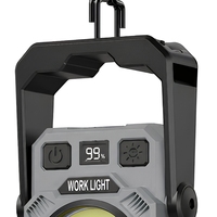 Lampe de travail LED G21 COB TG3 à double source lumineuse, portable, rechargeable, à gradation progressive, lampe d'avertissement rouge pour atelier et situations d'urgence