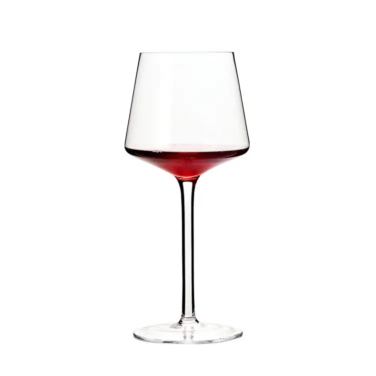 Creativo fatto a mano quadrato bordeaux bicchiere da vino ins calice di cristallo personalizzato personalizzazione del bicchiere da vino per la casa