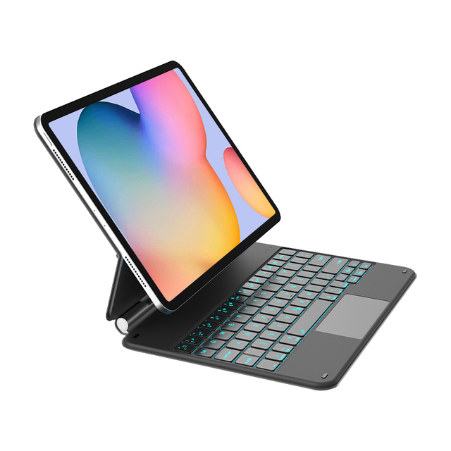 Magnetic Keyboard Case BT Wireless Connection Floating Arm Magnetic Stand Galaxy Tab S6 Lite Keyboard Case