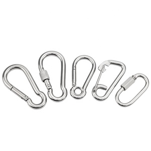 Acier inoxydable 316 Marine ressort crochet mousqueton fileté douille de sécurité arrêt 80x8mm mousqueton Yacht bateau matériel accessoires - Product Image 5