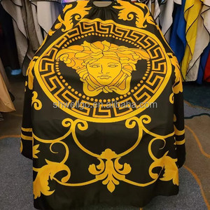 Capas de Peluquería de Poliéster Pongee con Logotipo Personalizado al por Mayor, Capa de Barbero Impermeable con Gancho de Silicona para Salón de Belleza - Product Image 6