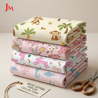 Tissu en coton popeline 100% biologique imprimé de dessins animés numériques de qualité supérieure pour vêtements de bébé