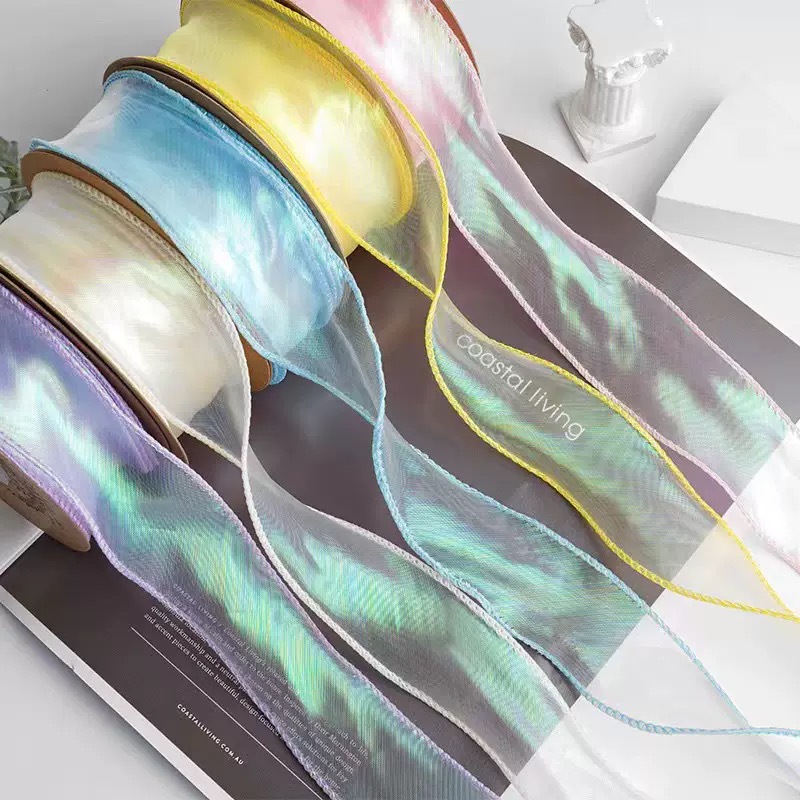 iridescent lace cable ties [1 roll, 10 meters] - color sent randomly