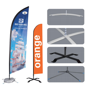 Drapeaux publicitaires extérieurs personnalisés en forme de goutte d'eau avec logo, bannière plume XL, drapeau de plage avec mât et <span class=keywords><strong>base</strong></span> à eau pour la vente en gros - Product Image 2