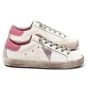 รองเท้าผู้หญิงสไตล์เรโทรแบบปรับแต่งได้ พร้อมดาวห้าแฉก รองเท้ากีฬาพื้นเรียบ หนังวัวแท้  พร้อมแผ่นเสริมส้นเพิ่มความสูงสำหรับผู้ชาย - Product Image 5