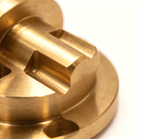 Custom CNC Turned Brass Coupling Insert, Special-Shaped Flange Brass Connector for Mechanical Transmission