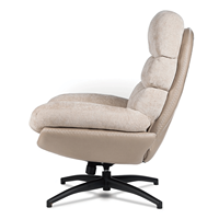 Fauteuil à bascule pivotant et réglable en tissu Sans Modern, avec repose-pieds, pour salon et chambre à coucher
