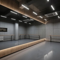 Miroir en verre sans cadre pleine longueur, design contemporain standard européen, épaisseur 2-8 mm, pour la maison, la salle de sport, le salon, la danse