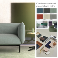 Canapé de bureau modulaire convertible moderne en tissu, canapé-lit confortable et durable en mousse haute densité pour hôtel et bureau