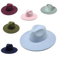Groothandel Zwart Wit Roze Western Mode Karakter Casual 9,5 cm Brede Rand Sombrero Bulk Fedora