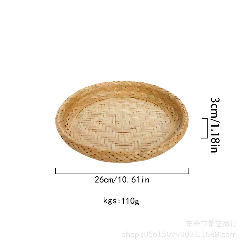 จานรังนกไม้ไผ่ [แบบตื้น] 26ซม
