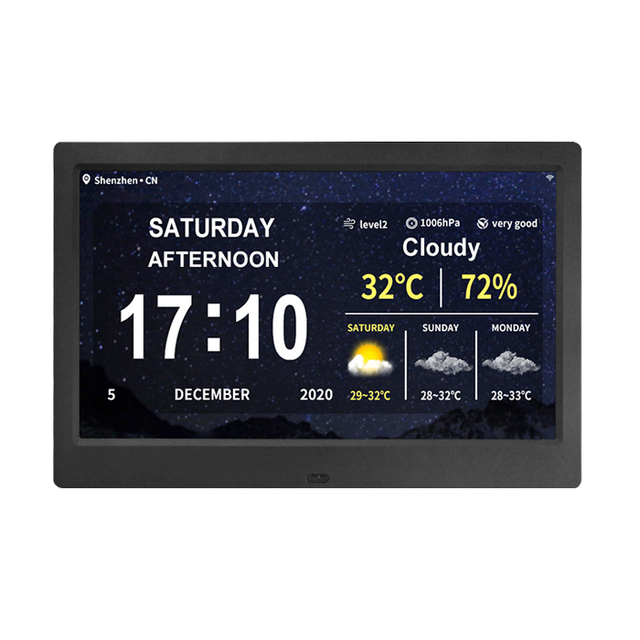 Intelligent Brightening 10 Inch Digital Smart Wifi Alarm Clock Watch Table Electronic Desktop Clocks USB Wake up Clock