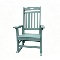 Fauteuils à bascule durables en plastique pour jardin extérieur, chaises à bascule en bois et plastique pour patio et jardin