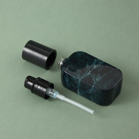 Flacon pompe cosmétique à motif marbré 30 ml, vide, rechargeable, pour lotion et sérum, avec bouchon noir, impression de logo personnalisée, OEM