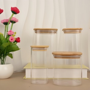 Hũ đựng thực phẩm trong nhà bếp được sắp xếp gọn gàng, hộp thủy tinh kín khí để bảo quản trong phòng đựng thức ăn - Product Image 2