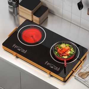 <span class=keywords><strong>Cuisinière</strong></span> électrique infrarouge double foyer tout-en-un 3500W+3500W, écran tactile, étanche, classe énergétique A, en plastique, pour usage domestique et hôtelier - Product Image 2