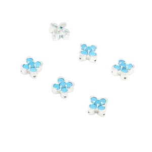 Four Leaf <b>Clover</b> Beads 8mm Zircon Inlay Silver Gold Plated DIY Jewelry Findings For Necklace <b>Bracelet</b> Making Components - Product Image 5