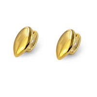 Grillz dentaires plaqués or 18 carats, ensemble de crocs simples et de grillz inférieurs pour hommes et femmes, accessoire de rappeur