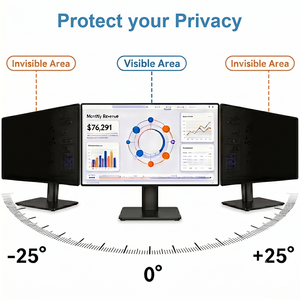 180 °   Protection d'écran anti-regard 2 voies 32 pouces 16:9 pour moniteur de bureau, <span class=keywords><strong>filtre</strong></span> anti-lumière bleue, <span class=keywords><strong>sans</strong></span> <span class=keywords><strong>film</strong></span> adhésif - Product Image 3
