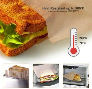 Esay di pulizia riutilizzabile PTFE tostapane bag per panino alla griglia formaggio forno a microonde applicabile - Product Image 4