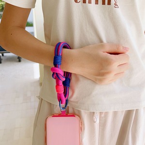 เคสโทรศัพท์แบบหนา สายคล้องโทรศัพท์แบบสร้อยข้อมือ จี้ห้อยโทรศัพท์หลากสี สายคล้องข้อมือสั้นสำหรับโทรศัพท์ - Product Image 2
