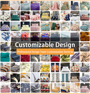 Giá Rẻ Bán Buôn 100% Polyester In Sợi Nhỏ Bộ Ga Trải Giường 3/4/6Pcs Phẳng Được Trang Bị Tấm Bộ Đồ Giường Bộ Chăn Bộ Bìa Bộ - Product Image 6