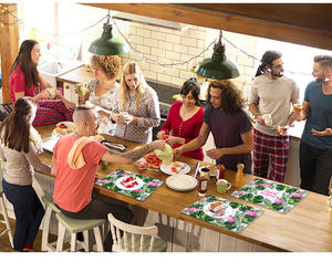 Tùy chỉnh in tốt nhất chịu nhiệt chống trượt nơi Mat nhà bếp bàn ăn Thảm Bộ Vinyl PVC dệt placemats - Product Image 6